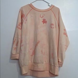Peach tie dye lounger sweatshirt
